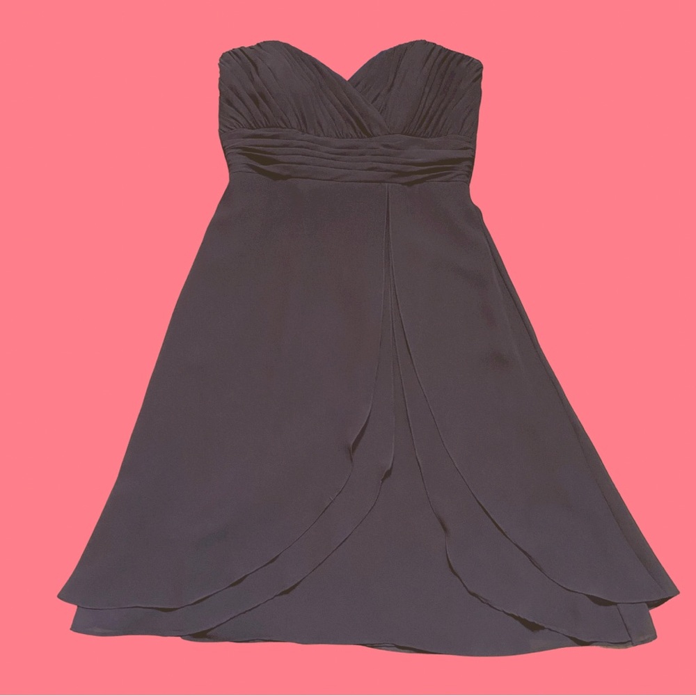 🌈4/$20🌈 Vintage Y2K Empire Waist Brown Strapless Flirty Mini Dress Size 10